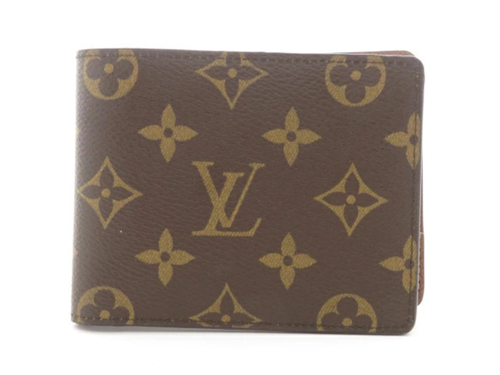 LOUIS VUITTON Portefeuille Multiple Monogram Bi fold Wallet Canvas Brown
